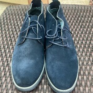 Bruno Marc New York Men's Classic Suede Leather Desert Chukka Boots navy size 13